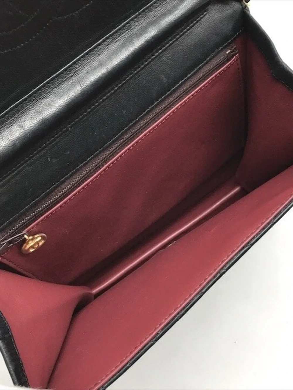 Authentic CHANEL vintage black lambskin single flap shoulder bag